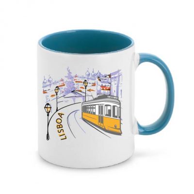 Canecas com asa colorida